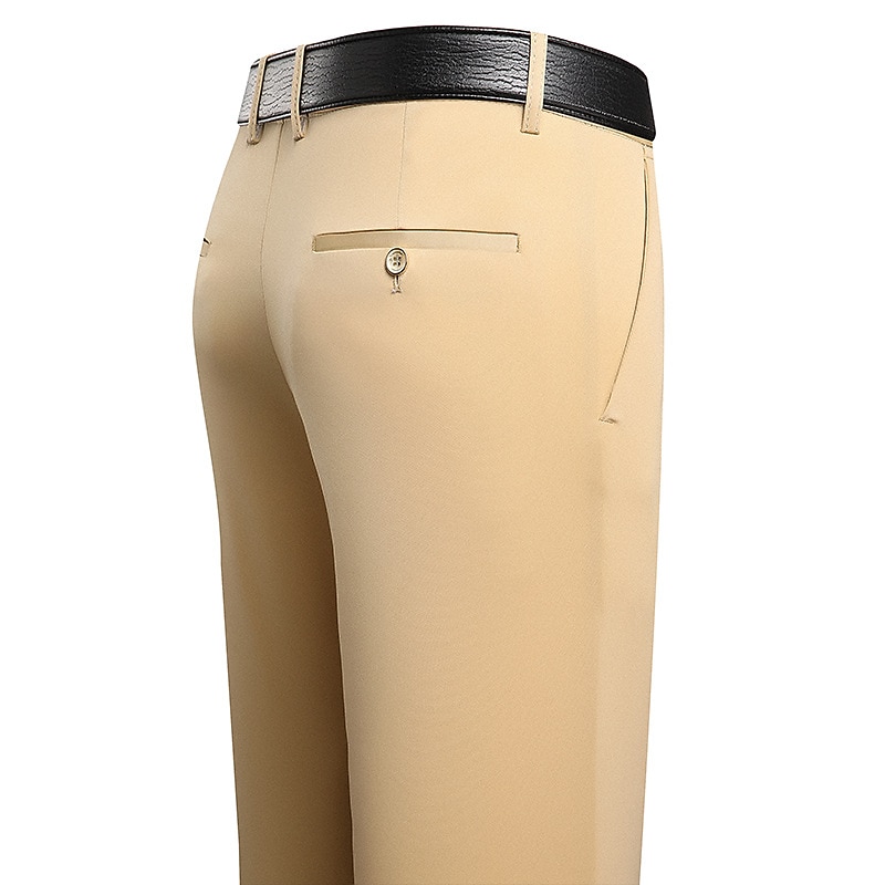 Bărbați Costume Pantaloni chinez Buzunar Simplu Confort Respirabil Nuntă Afaceri Casual Modă Clasic Galben Bleumarin Strech 2026 - $18.49 –P6