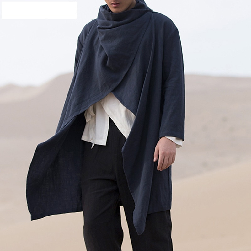 Herren Wintermantel übergangsjacke Trenchcoat Umhang / Capes Urlaub Geschäft Frühling Herbst Baumwollmischung Schnelltrocknend Leicht Oberbekleidung Bekleidung Streetwear Stilvoll ohne Druck Einfarbig 2025 - $30.99 –P5