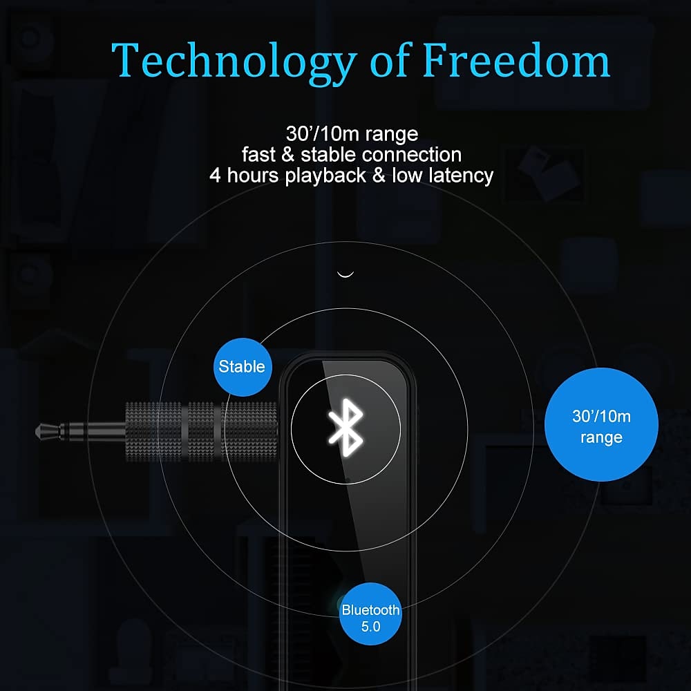 Bluetooth 5.0 Adapter 3.5mm Jack Auxiliary Dongle 2 in 1 Wireless Transmitter/Receiver for TV Audio Projector PC Headphones Car 2025 - $21.99 –P6