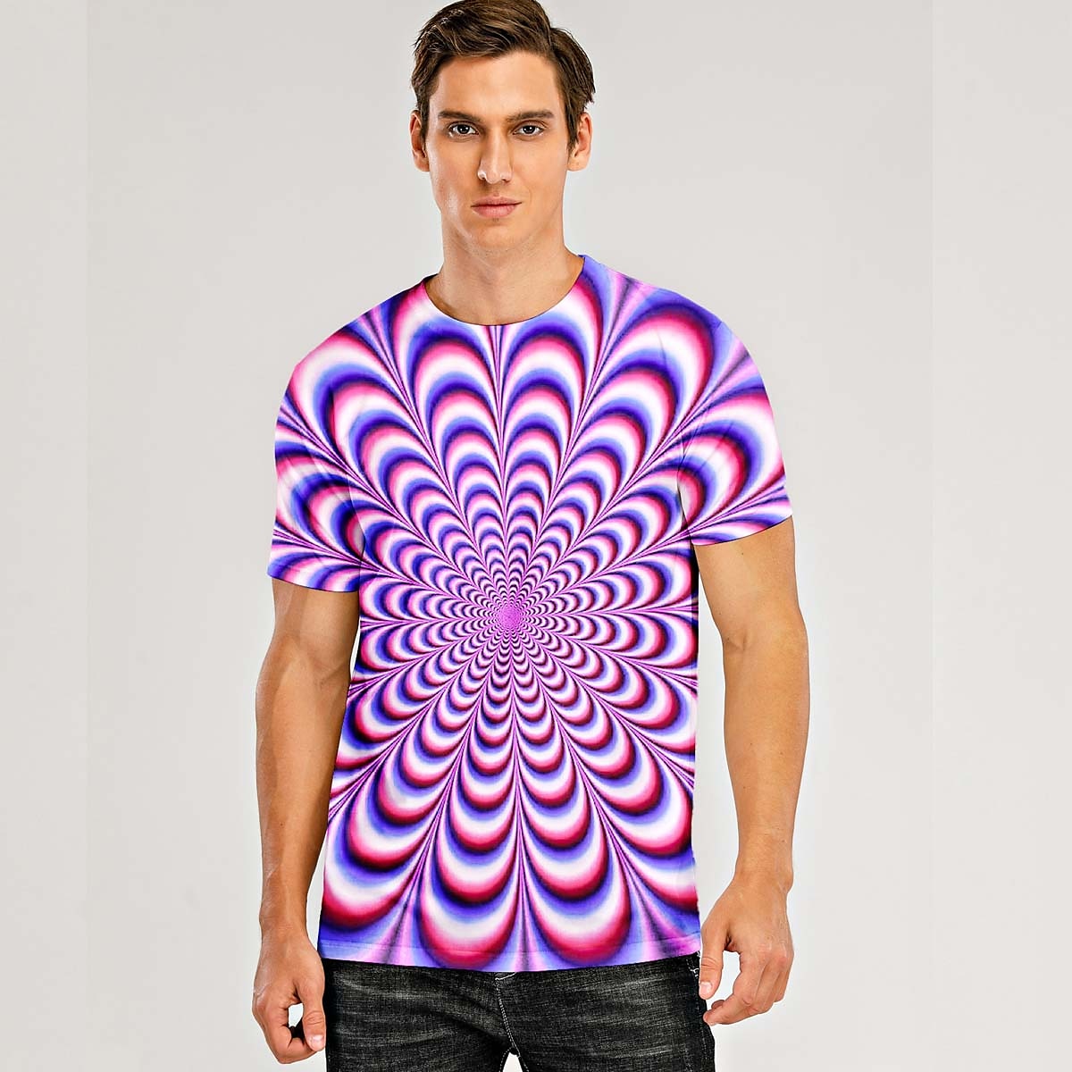 Herre Grafisk 3D Print Skjorte T skjorte T-skjorter Kortermet T skjorte 3D-utskrift Klassisk krage Skjorte Grunnleggende Fritid Daglig Helg Blå Lilla Grønn Klær Store størrelser S M L XL XXL 3XL 4XL 2025 - $17.99 –P5