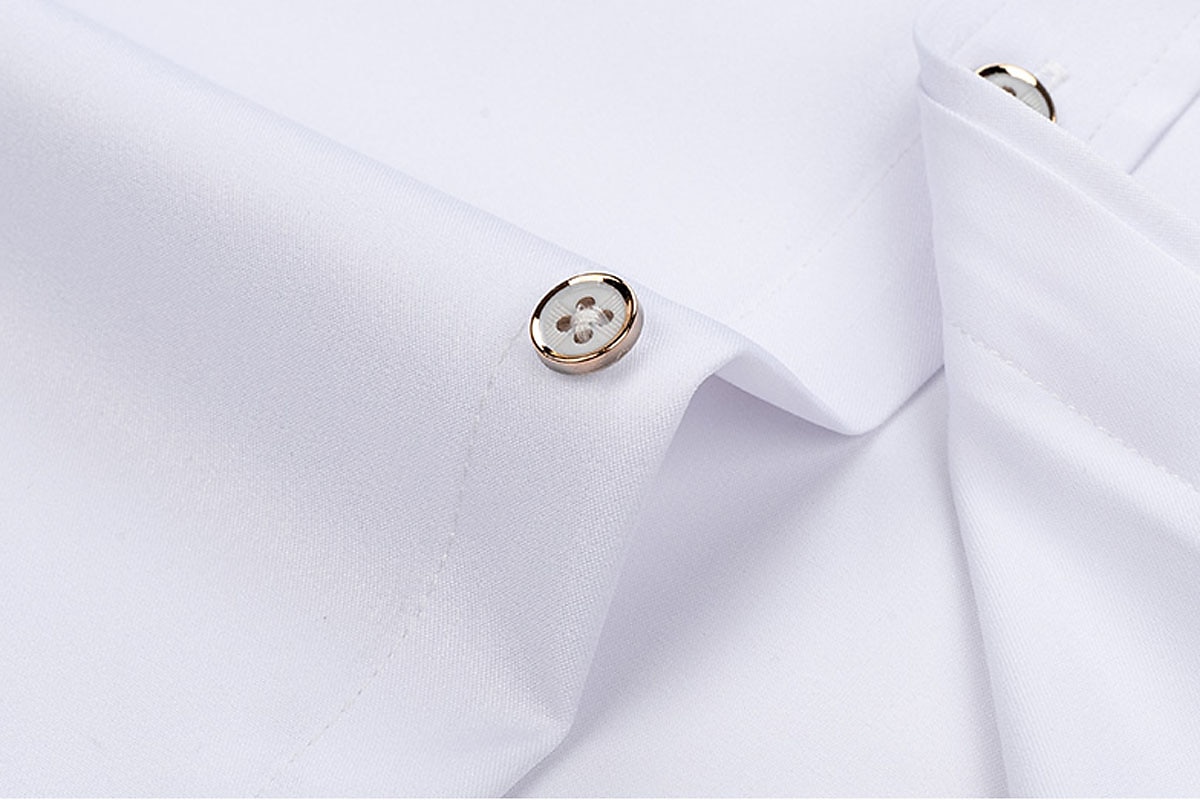 Men's Dress Shirt Wine Black White Long Sleeve Solid / Plain Color Turndown All Seasons Wedding Clothing Apparel 2023 - AED 115.99 –P3