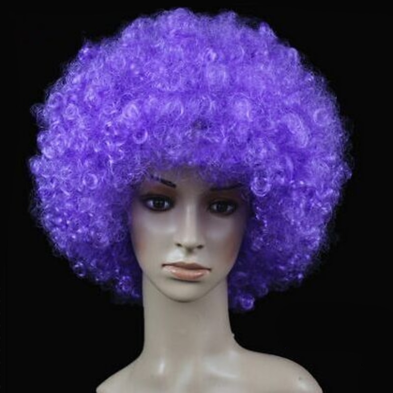 karneváli parókák molett yaki afro göndör bob paróka közepes hosszúságú barna szintetikus haj férfi nő gyerekek aranyos cosplay piros színű karneváli parókák halloween parókák 2025 - $14.49 –P8