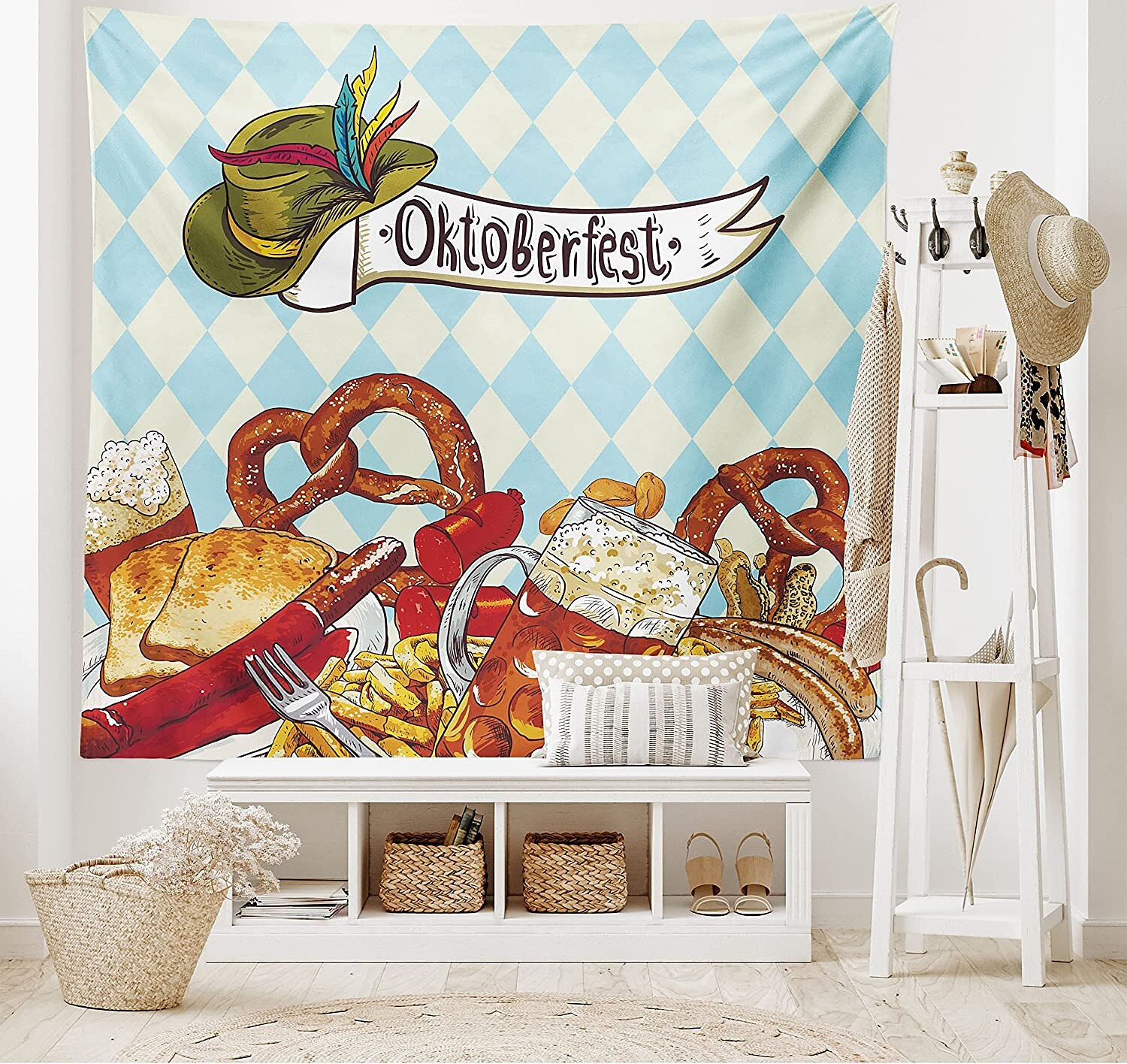 Oktoberfest gobelín na zdraví piva oslava velká stěna gobelín umění výzdoba deka závěs závěs domácí ložnice dekorace obývacího pokoje 2025 - $13.99 –P3