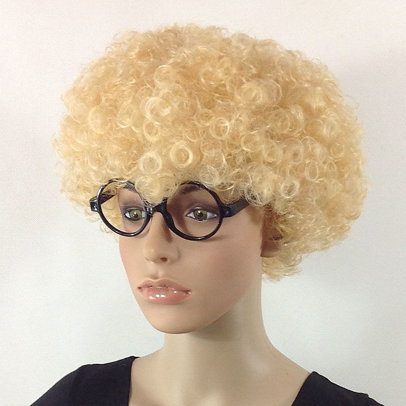 Fans Parykk Farge Cosplay Parykk Burlesque Klovn Det Yaki Afro Krøllete Bob Parykk Medium Lengde Beige Syntetisk Hår Barns Cosplay Kreativ Morsom Rød Karneval Festival Halloween Parykker 2025 - $12.49 –P11