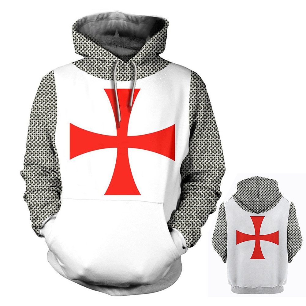 L'ultimo templare crociato Cavalieri Templari Felpa con cappuccio Cartone animato Manga Manga 3D Tasca frontale Grafica Per Per donna Per adulto Stampa 3D del 2025 a $35.99 –P6