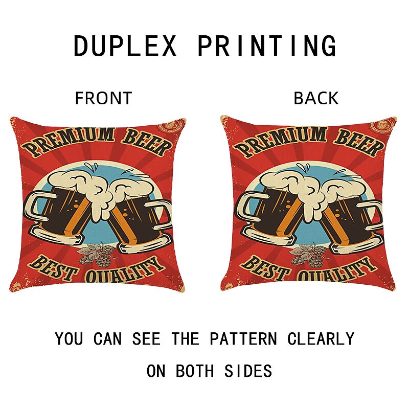 oktoberfest beer double side cushion cover 4pc soft الزخرفية مربع رمي غطاء وسادة غطاء وسادة كيس وسادة لأريكة غرفة نوم جودة عالية آلة قابل للغسل 2025 - $13.99 –P15