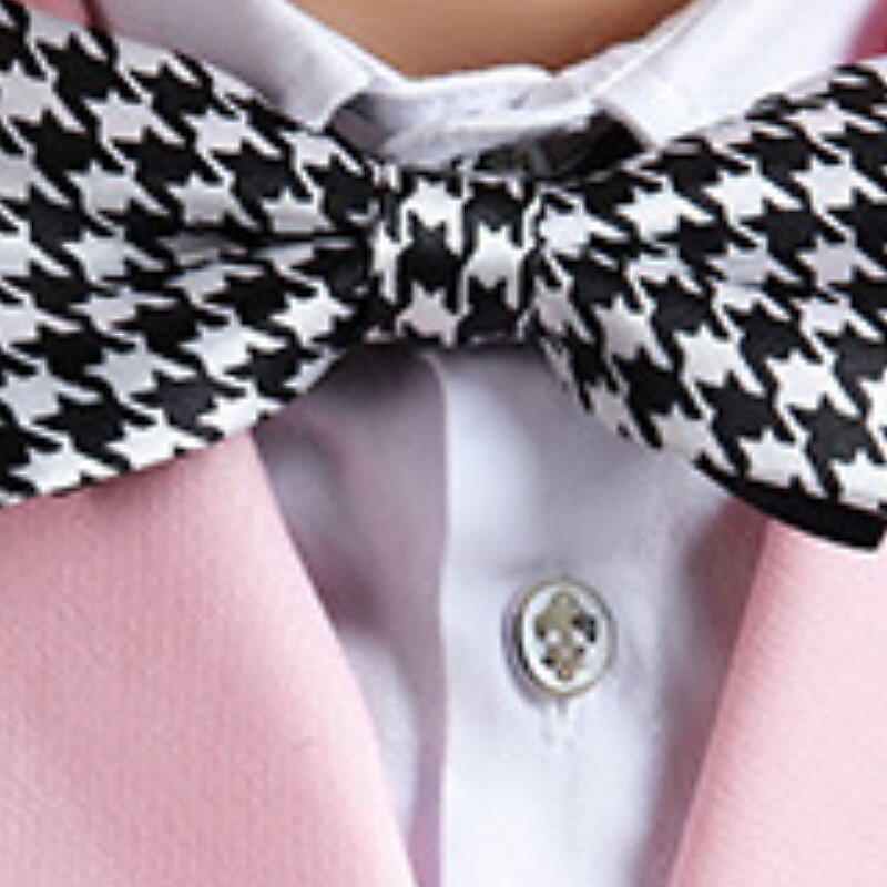 skjorte for gutter & bukse klær sett 4 deler langermet marineblå ensfarget bomull skoleferie mild preppy stil 3-13 år 2025 - $44.99 –P14