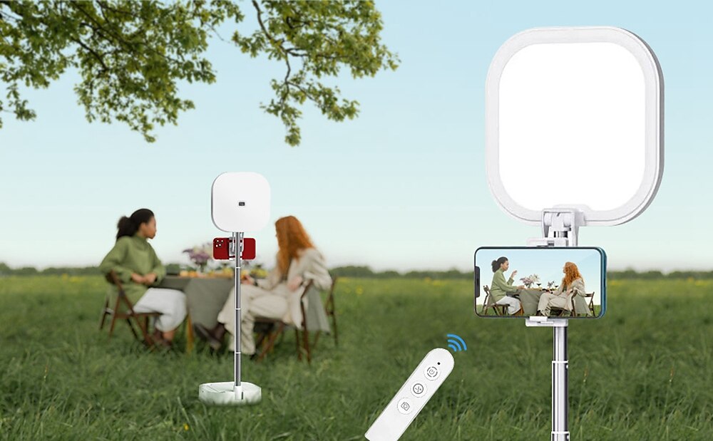 Phone Stand Portable Foldable Adjustable Phone Holder for Outdoor Selfies / Vlogging / Live Streaming Office Compatible with Tablet All Mobile Phone Phone Accessory 2025 - $134.99 –P1