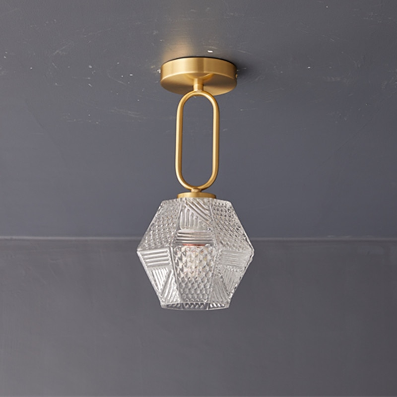 Mini lámpara de techo de montaje empotrado, cristal cerca de las luces del techo, luces de pasillo Lámparas de techo de montaje empotrado de cristal Candelabro de techo dorado (sin bombilla) 2025 - $162.99 –P10