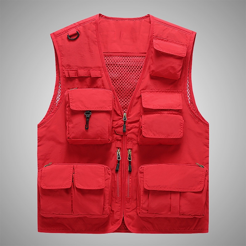 Homme Gilet Gilet de pêche Gilet de Randonnée Gilet sans manches Veste sans manches Extérieur Plein Air Vacances Usage quotidien Vêtement de rue Chic et moderne Eté Printemps Poche Polyester de 2026 ? $39.99 –P4