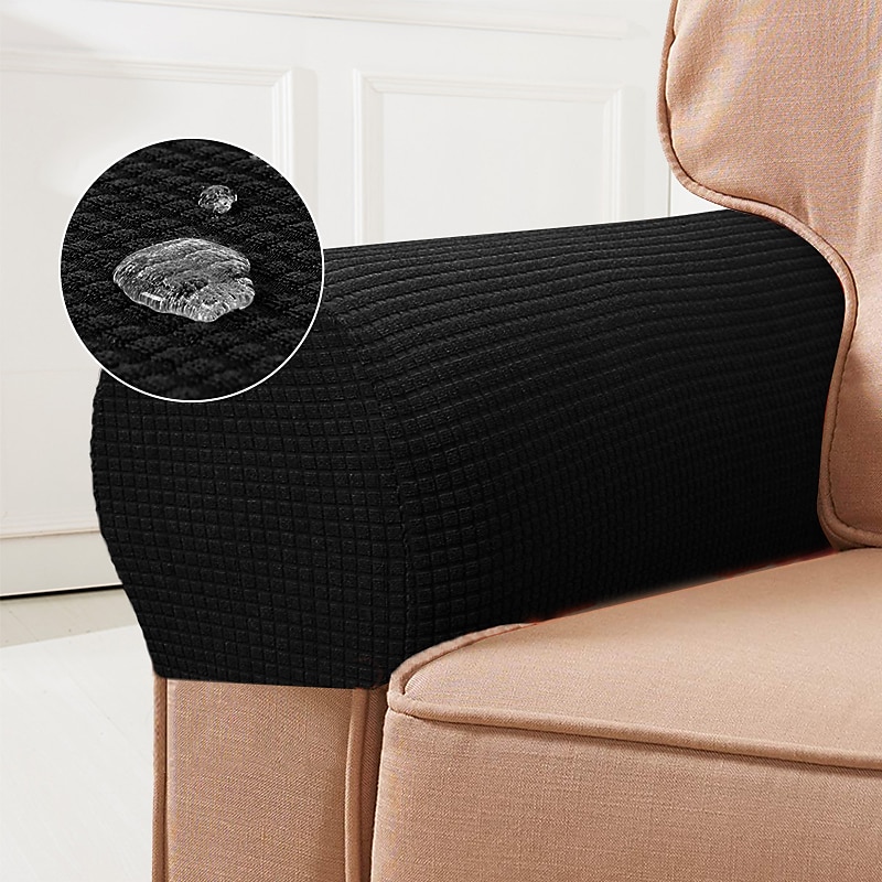 stretch armlenetrekk spandex vanntette armtrekk til stoler burgunder rød sofa sofa lenestol slipcovers for recliner sofa sett med 2 stk 2025 - $10.99 -P7