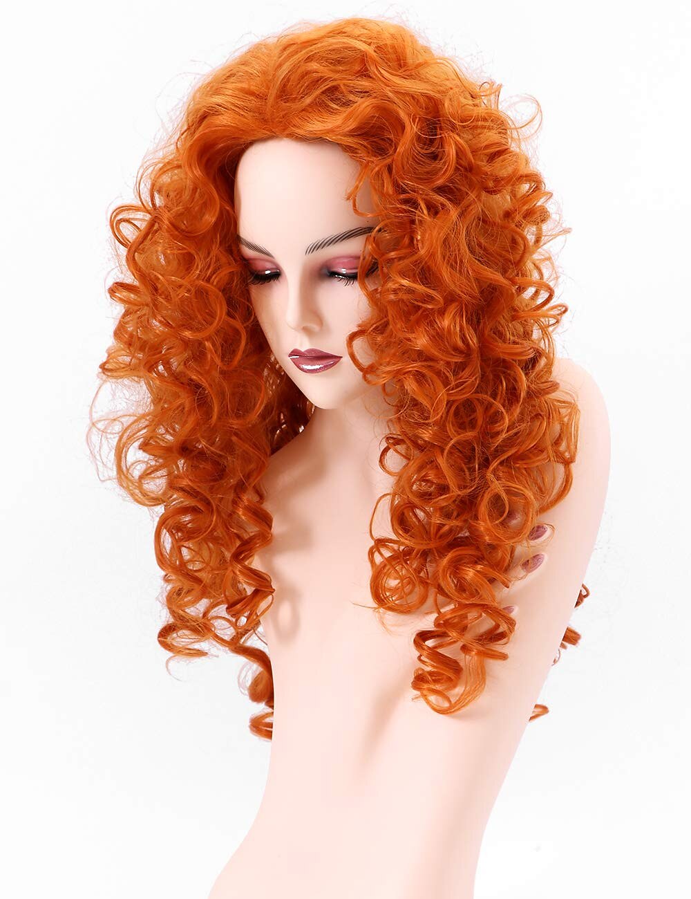 parrucche lunghe ricce ondulate a testa intera con capelli rossi volpe rossa per parrucche di halloween per parrucche da festa cosplay del 2025 a $24.99 –P16