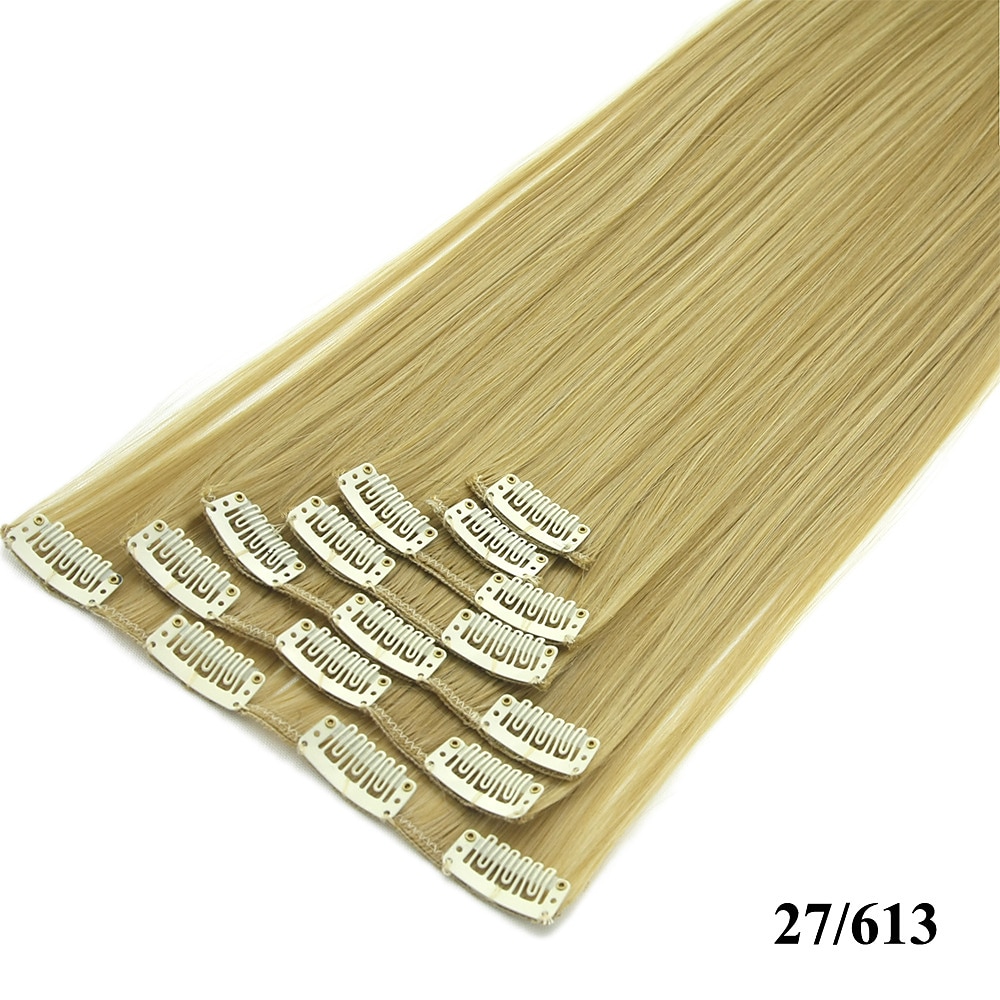 Yaki Straight Synthetic Hair 24 inch Hair Extension Clip In / On 1pc / pack Smooth Women's Girls' 2025 - $18.49 –P14
