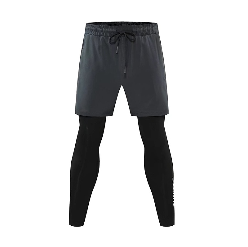 Homme Pantalon de compression Collant Short Cordon 2 en 1 Sous Vêtement Athlétique Athleisure Spandex Respirable Séchage rapide Evacuation de l'humidité Aptitude Exercice Physique Fonctionnement de 2025 ? $22.39 –P5