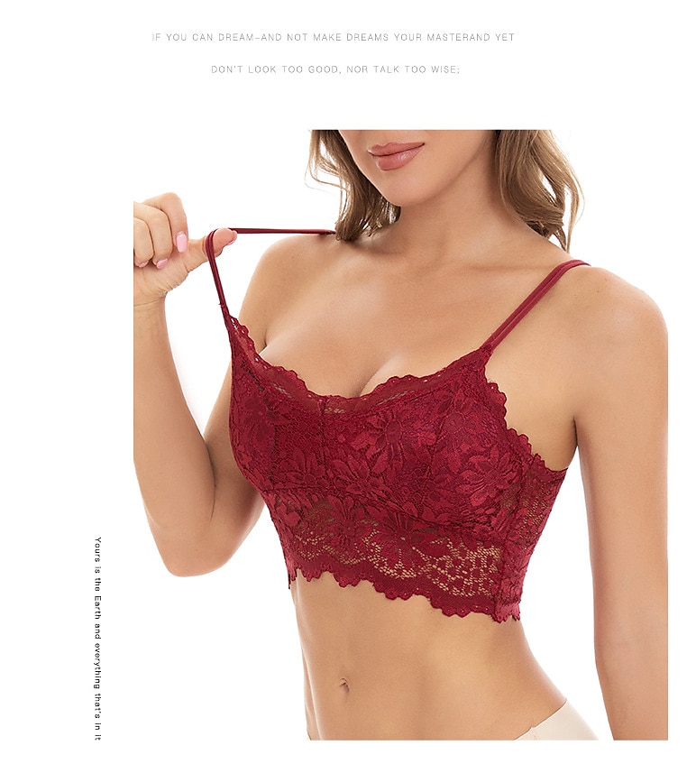 Women's Lace Bras Sheer Bras 3/4 Cup V Neck Push Up Lace Pure Color Pull-On Closure Date Valentine's Day Casual Daily Nylon Sexy 1PC White Black / Bras & Bralettes / 1 PC Home Outfits 2025 - $12.99 –P1