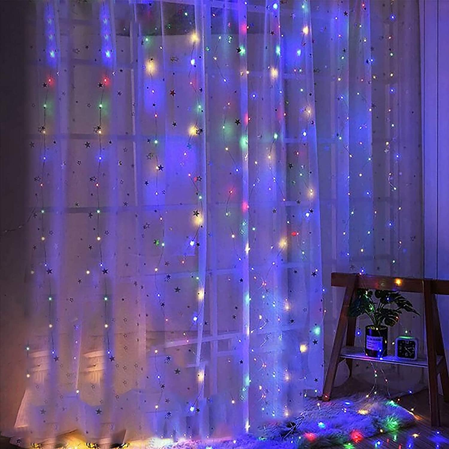2025年 屋外クリスマスウィンドウライト 3x3m-300led プラグイン 8 モードカーテンライト 9 色リモートコントロールウィンドウ壁掛けライト クリスマスの装飾のための暖かい白 rgb 寝室の結婚式のパーティーガーデン屋内 コレクション – $38.99 –P13