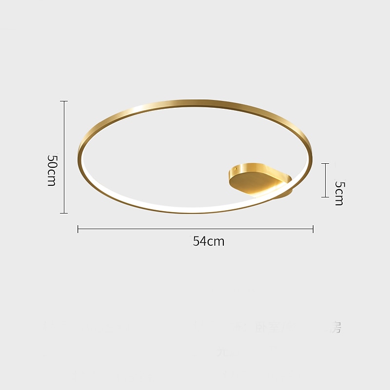 40 cm tre colori dimmerabile plafoniera da incasso plafoniera a led in rame plafoniera moderna rotonda plafoniera paralume in acrilico lampada da soffitto per soggiorno corridoio del 2025 a $237.59 –P8