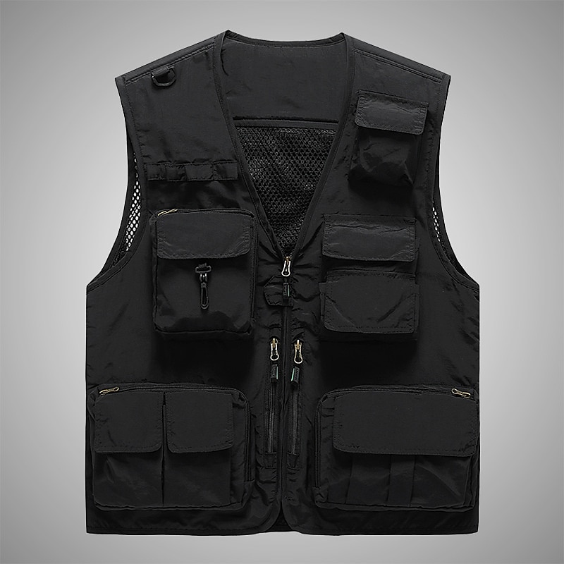 Homme Gilet Gilet de pêche Gilet de Randonnée Gilet sans manches Veste sans manches Extérieur Plein Air Vacances Usage quotidien Vêtement de rue Chic et moderne Eté Printemps Poche Polyester de 2026 ? $39.99 –P5