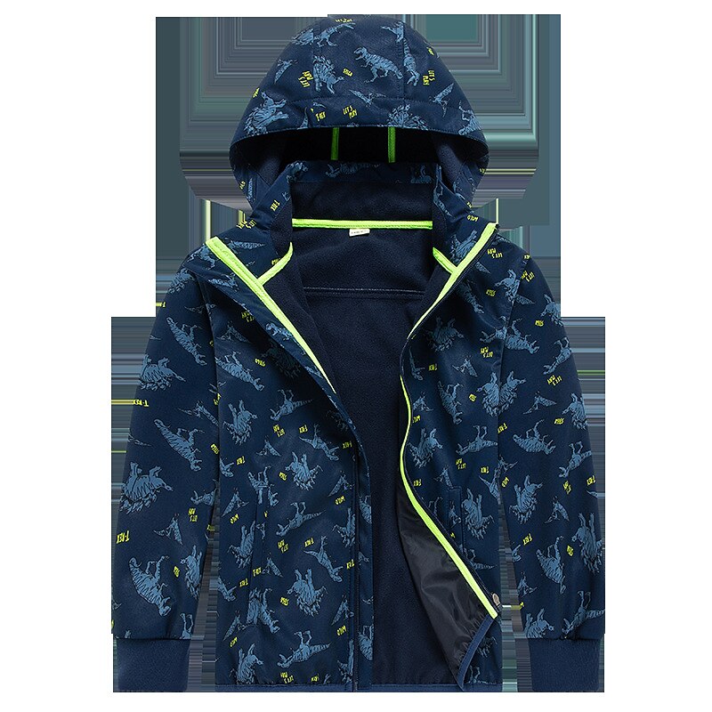 kinder jungen mantel blau dinosaurier herbst winter aktiv schule 3-12 jahre 2025 - $37.99 –P7