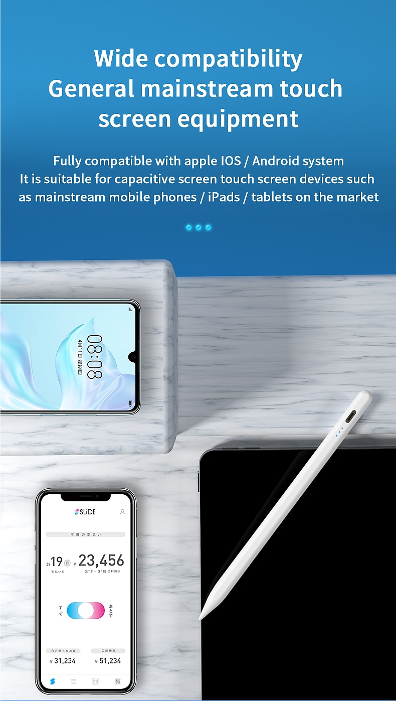 стилус для apple ipad pro/air полностью заряжает этот стилус для ipad за 15 минут, предназначен для Apple Pencil с чувствительностью наклона, отталкиванием ладони и магнитами 2025 - $29.99 –P4
