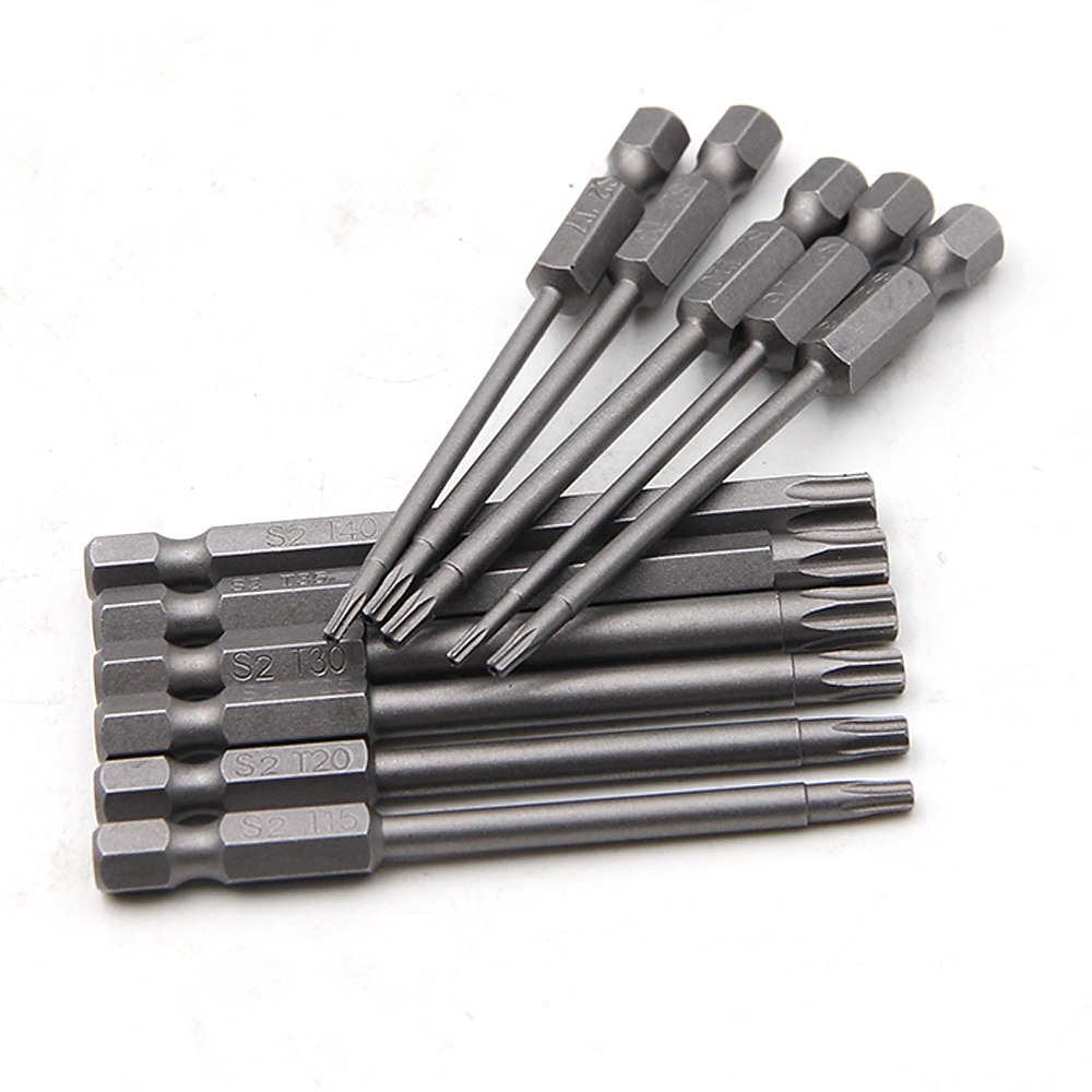 50-75-100mm hollow plum blossom allungato s2 batch testa esagonale gambo cacciavite bit set di cacciaviti del 2025 a $11.99 –P4