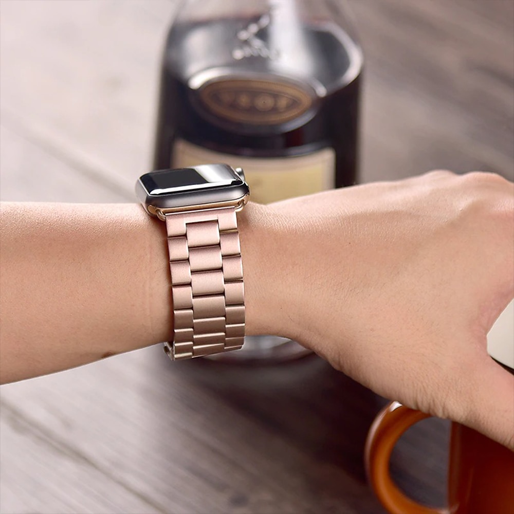 Brățări cu Legături Compatibil cu Curea de ceas Apple Watch 38mm 40mm 41mm 42mm 44mm 45mm 49mm Buclă Lux Închidere metalică Oțel inoxidabil Curea de ceas de schimb pentru iwatch Series Ultra 8 7 6 5 2025 - $18.99 –P4