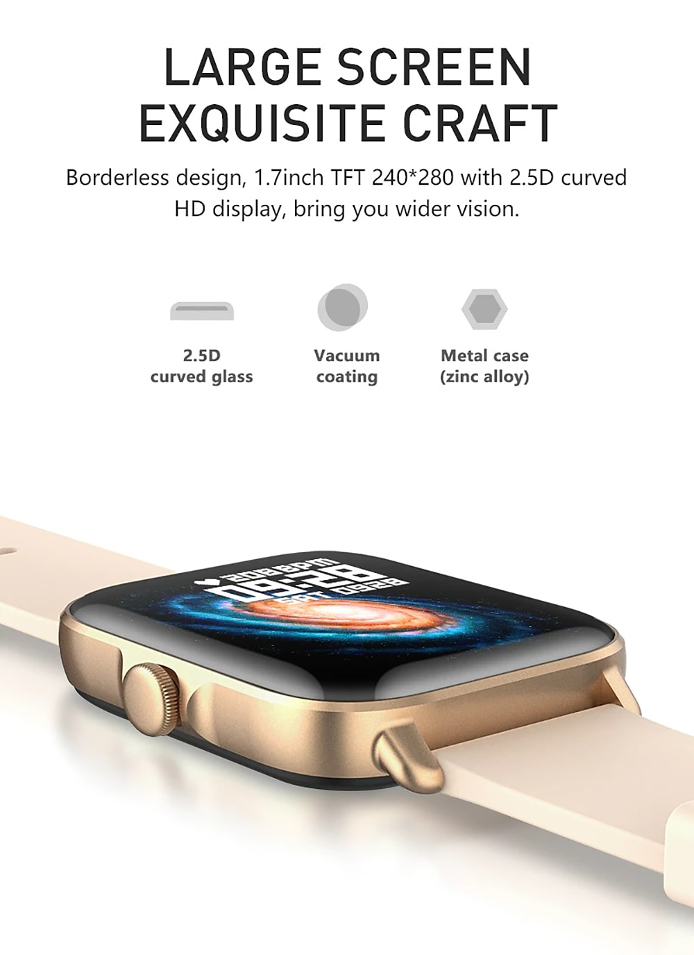Smart Watch 1.7 inch Smartwatch Women Bluetooth Answer Call IP67 Waterproof Heart Rate Sleep Tracking Blood Oxygen Ai Voice Control for Android iOS Phone 2025 - $47.99 –P2