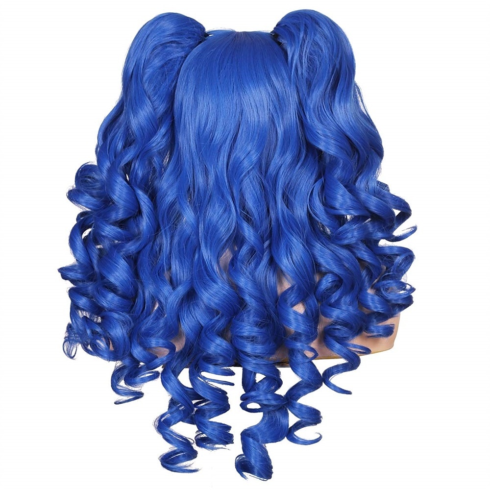 Peruca Longa Cacheada de Cosplay com 2 Rabos de Cavalo Perucas de Halloween de 2025 por $49.99 –P11