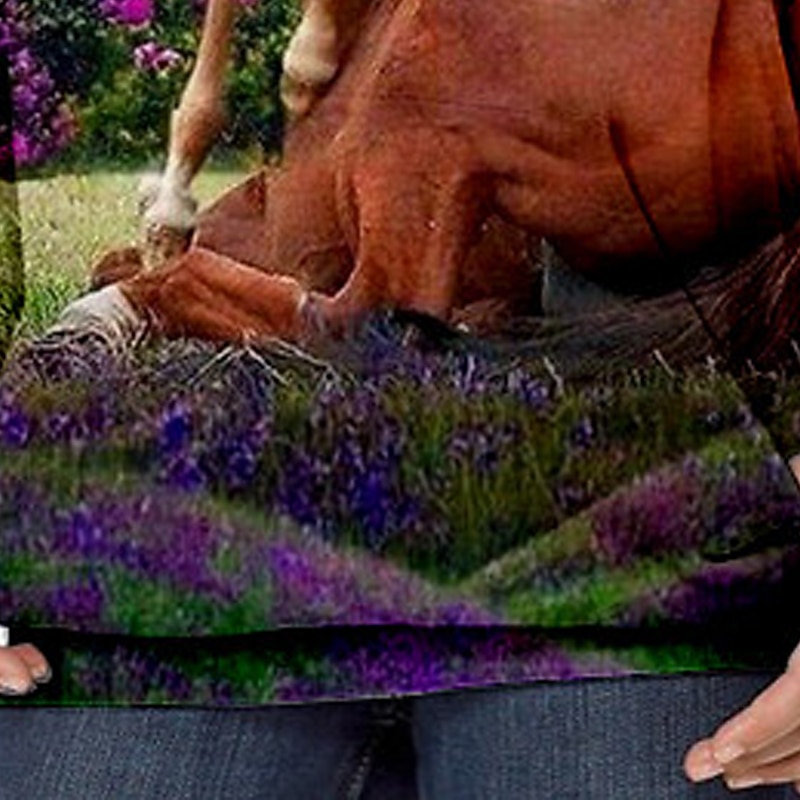 Mädchen 3D Tier Pferd Kapuzenshirt Langarm 3D-Druck Herbst Winter Modisch Strassenmode bezaubernd kinderkleidung 3-13 Jahre Outdoor Täglich Innen Regular Fit 2026 - $18.99 –P2