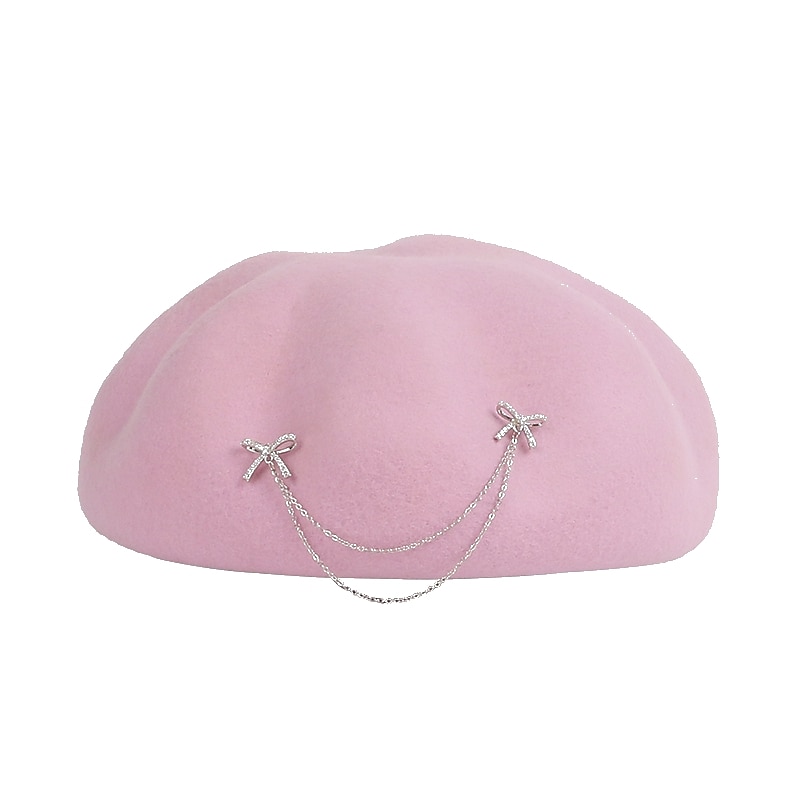Hüte 100% Wolle Baskenmütze Fischerhut Party / Abend Casual Modisch Elegant Mit Sanft Pure Farbe Kopfschmuck Kopfbedeckung 2025 - $25.99 –P10