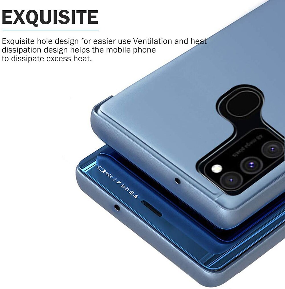 Phone Case For Samsung Galaxy S24 S23 S22 S21 S20 Ultra Plus FE A54 A34 A14 A72 A52 A42 A71 A51 A31 Note 20 Ultra 10 Plus S25 Ultra Flip with Stand Holder Mirror Auto Sleep / Wake Up Solid Colored PU 2025 - $14.99 –P4