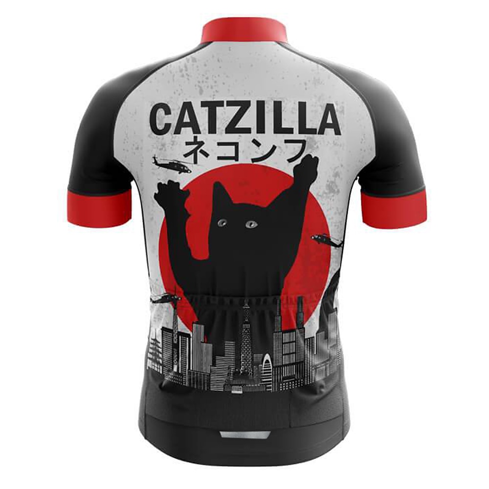 Herren Radtrikot fahrradbekleidung Fahrradtrikot Kurzarm Fahhrad Trikot Shirt mit 3 Gesäßtaschen MTB Mountain Rennrad Atmungsaktiv Schnelltrocknend Feuchtigkeitsableitung Reflexstreiffen Schwarz Rot 2025 - $28.99 –P9