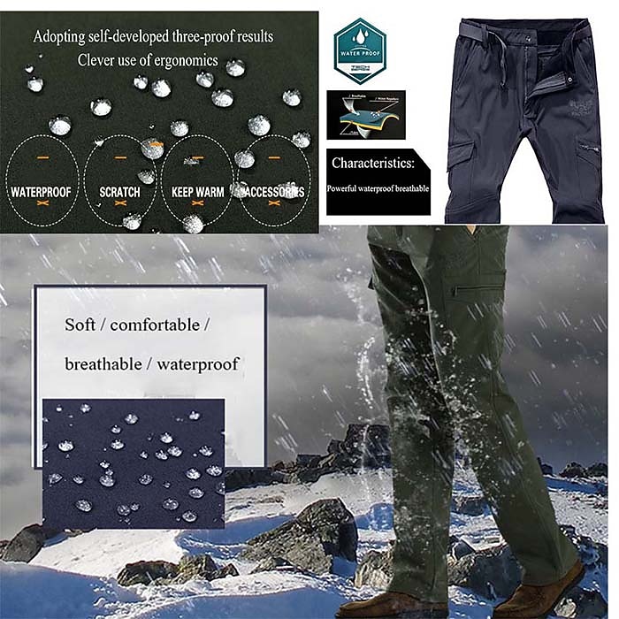 Voor heren Wandelbroek Fleece gevoerde broek Winterjas Softshell broek Militair Winter Herfst Buiten Thermisch Warm Winddicht Multi Pocket Zweetafvoerend Broeken / Regenbroek / Overbroek Kleding 2026 - $52.99 –P2