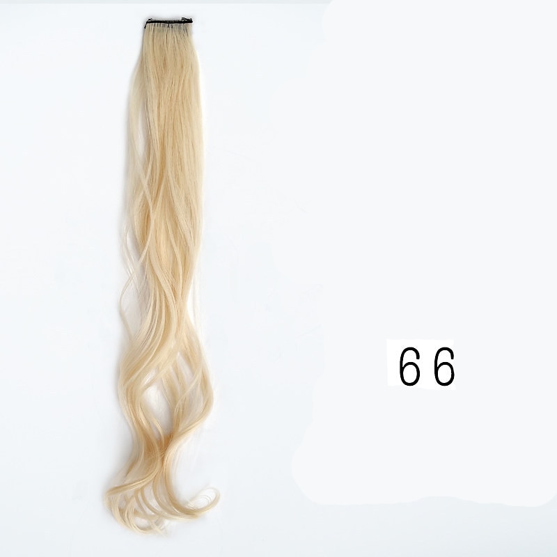 color wig Straight Synthetic Hair 24 inch Hair Extension Clip In / On 1pc / pack Soft Women's Girls' 2025 - $6.99 –P7