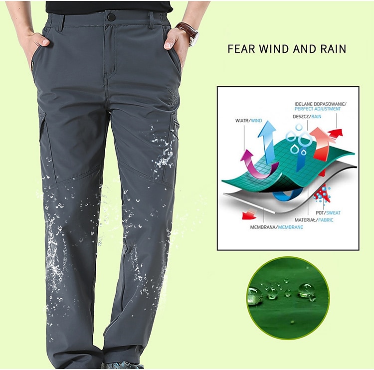 Voor heren Wandelbroek Fleece gevoerde broek Winterjas Softshell broek Militair Winter Herfst Buiten Thermisch Warm Winddicht Multi Pocket Zweetafvoerend Broeken / Regenbroek / Overbroek Kleding 2026 - $52.99 –P1