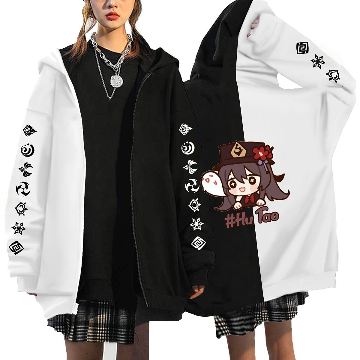 Impacto Genshin hutao Moletom Anime Desenho Anime Clássico Estilo de rua Para Casal Homens Mulheres Adulto Hot Stamping de 2025 por $34.99 –P1