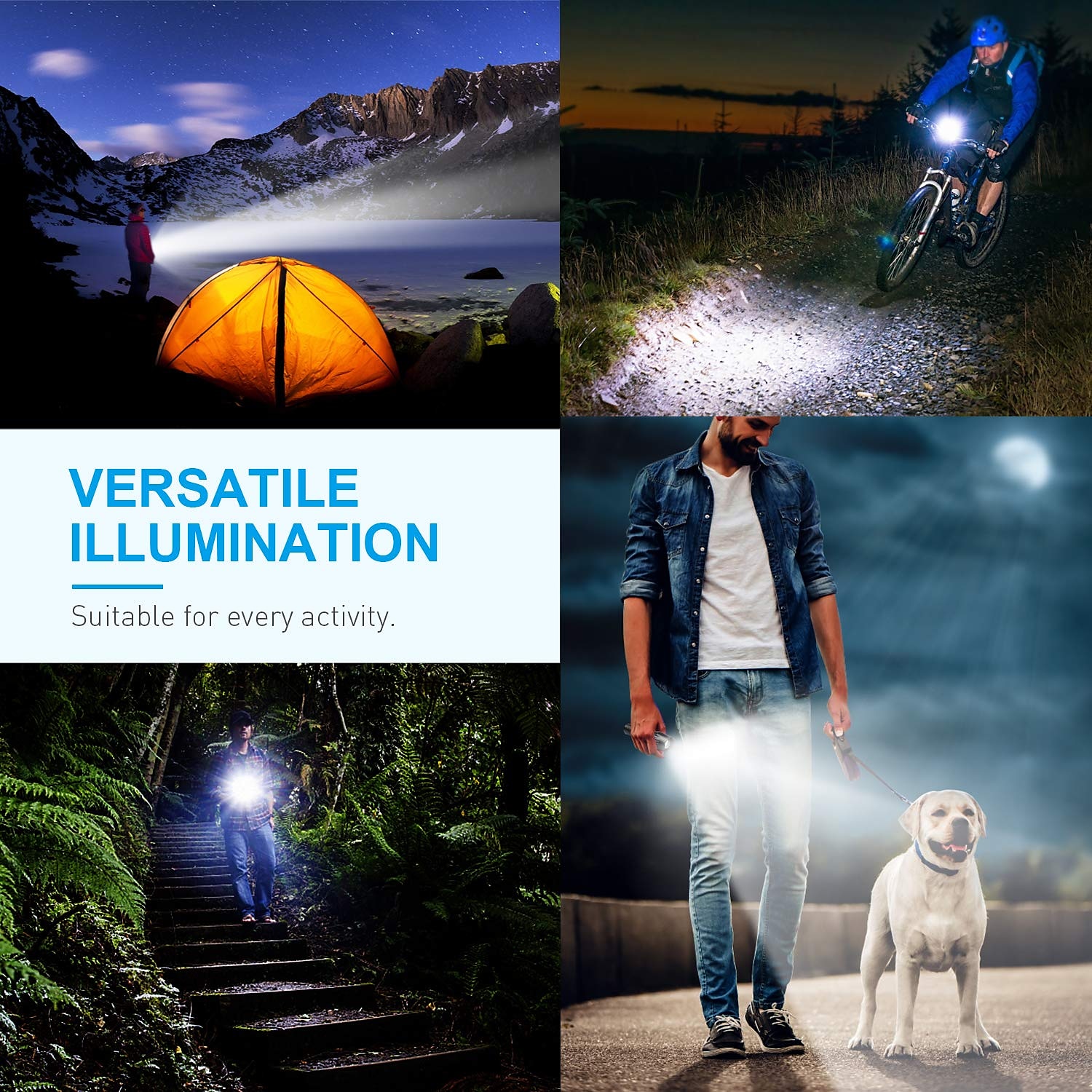 2 packs mini led-zaklamp usb oplaadbaar 3 verlichtingsmodi waterdichte zaklamp telescopische zoom stijlvol draagbaar pak voor nachtverlichting 2025 - $13.49 –P9