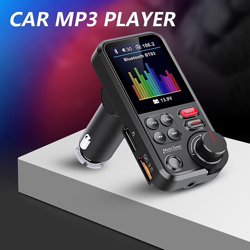 BT93 Wireless Car Bluetooth FM Transmitter Aux Supports QC3.0 Charging Treble And Bass Sound Music Player Handsfree Bluetooth Car Kit Fast Charger 2025 - $54.99 –P6