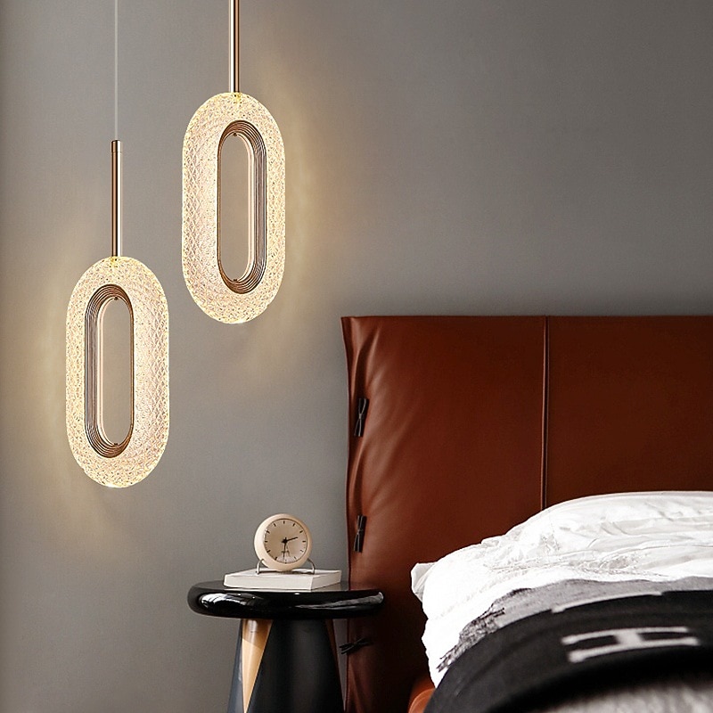křišťálové závěsné svítidlo, 1 světlo moderní závěsné svítidlo, 8W stmívatelné LED stropní závěsné svítidlo pro kuchyňský ostrov ložnice jídelna 2025 - CAD $269.53 –P2