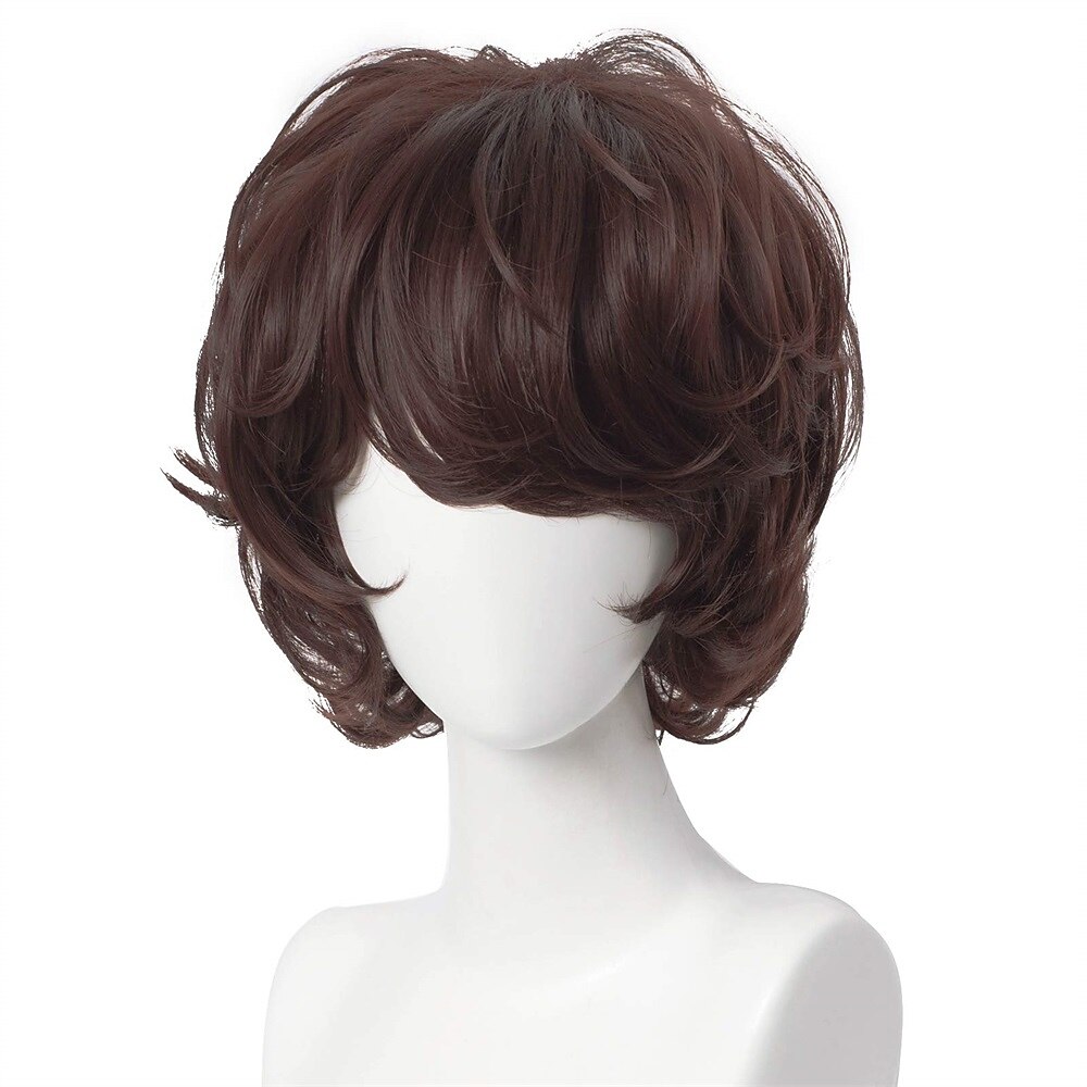 Wigs Male Short Brown Wig Aicos Frodo Mens Wigs Short Mens Wavy