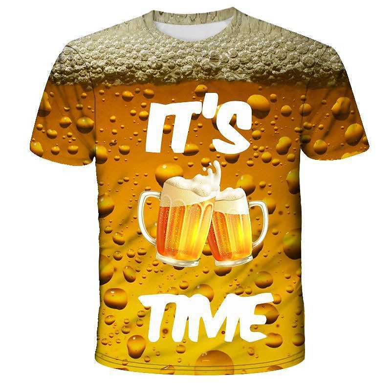 Anime 3D Tee-shirt Costume de cosplay T-shirt Bière Classique Style de rue pour Homme Unisexe Adulte Impression 3D  pour Oktoberfest de 2025 ? $17.49 –P3