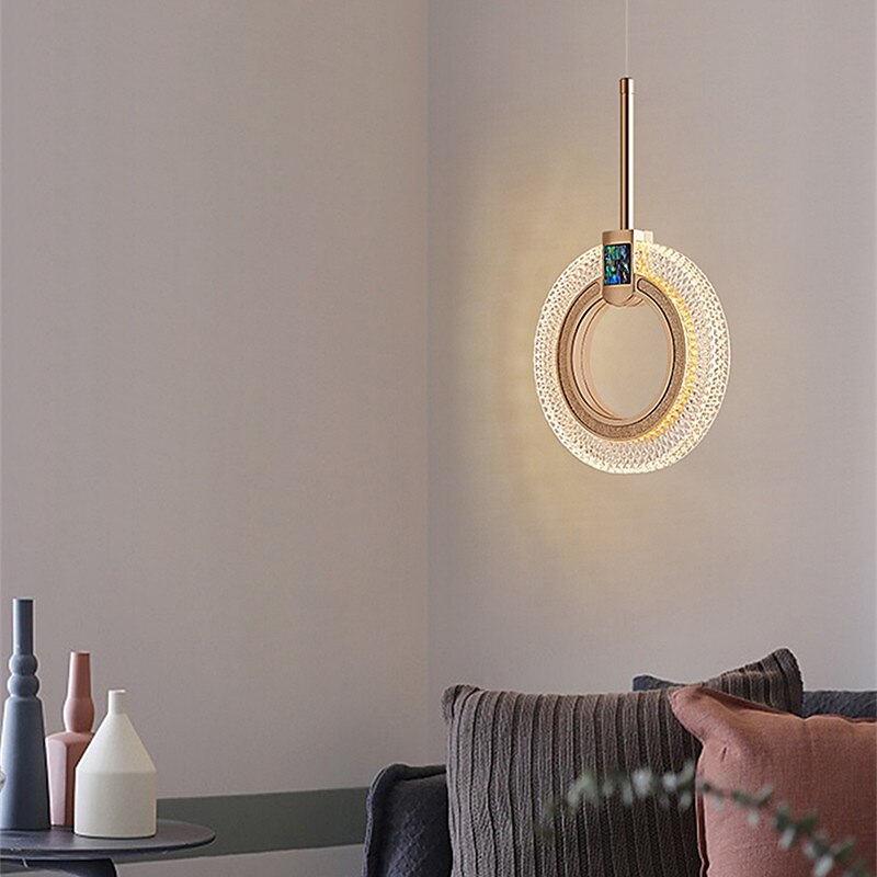 křišťálové závěsné svítidlo, 1 světlo moderní závěsné svítidlo, 8W stmívatelné LED stropní závěsné svítidlo pro kuchyňský ostrov ložnice jídelna 2025 - CAD $269.53 –P4