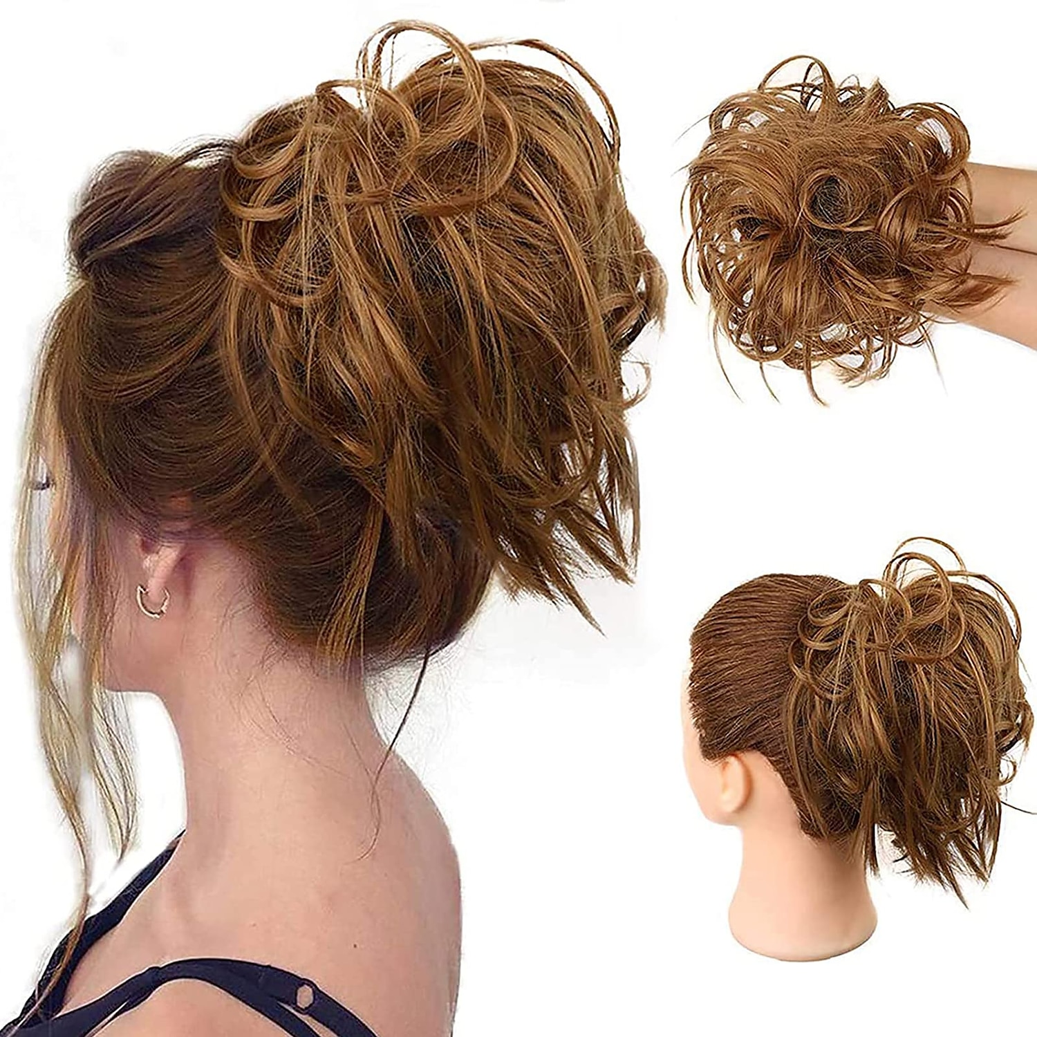 ébouriffé chignon désordonné chignon postiche extension de cheveux queue de cheval avec élastique élastique chignon queue de cheval postiche extensions de cheveux synthétiques chouchous queue de de 2025 ? $11.99 –P2