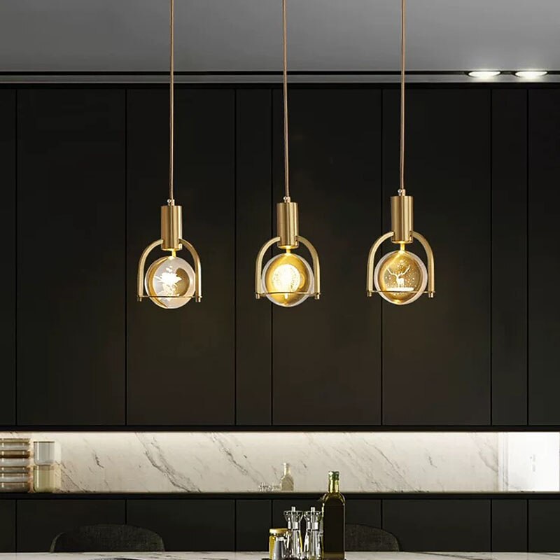 12cm pendel lanterne design pendel lys kobber messing moderne 220-240v 2026 - $449.99 –P7