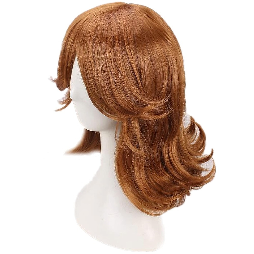 prinsesse peachwig oransje kort cosplay parykk for kvinner 60-tallet 70-tallet retro dame cosplay fest halloween parykker 2025 - $32.99 –P5