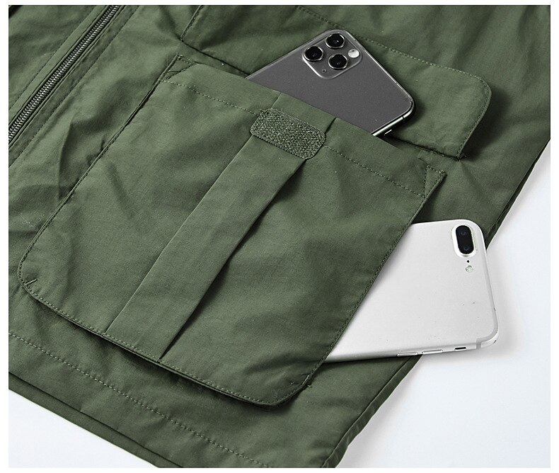 Herren Anglerweste Weste für Wanderer Shirt Außen Atmungsaktiv Rasche Trocknung Multi Pocket Schwarz Kaki Dunkelblau Angeln Klettern Camping / Wandern / Höhlenforschung 2025 - $33.99 –P9