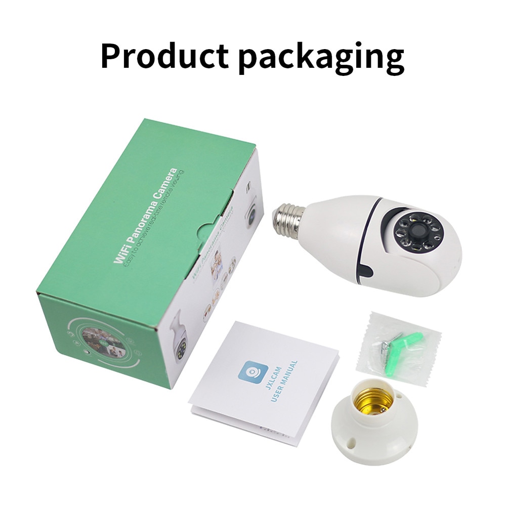 IP-camera 1080P HD Lamp Draadloos Bewegingsdetectie Externe toegang Binnen Appartement Ondersteuning 2025 - $33.99 –P14