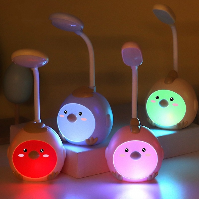 söpö led-pöytälamppu minimuoti sarjakuva poikasen silmiensuojaus oppiminen söpö tyttö sydän opiskelija asuntola makuuhuone usb ladattava lukupöytälamppu yövalo lasten lahja 2025 - $32.99 –P12