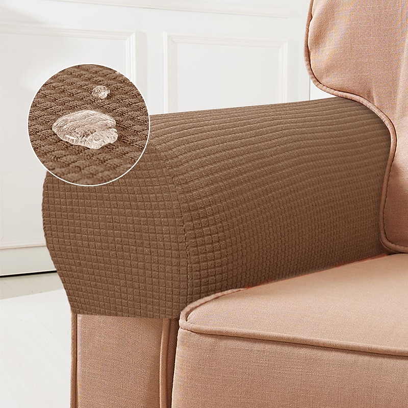 stretch armlenetrekk spandex vanntette armtrekk til stoler burgunder rød sofa sofa lenestol slipcovers for recliner sofa sett med 2 stk 2025 - $10.99 -P12