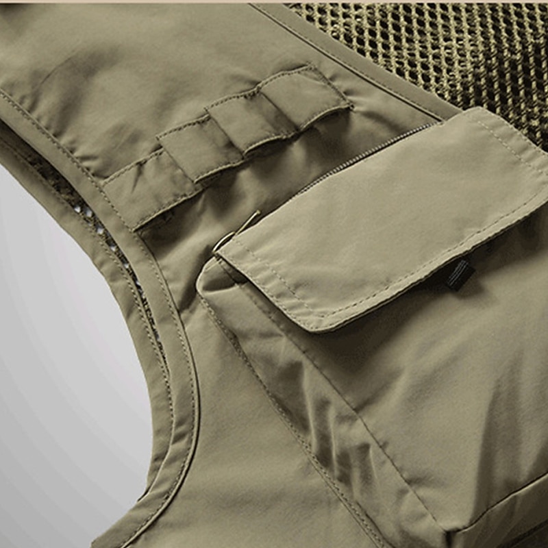 Homme Gilet Gilet de pêche Gilet de Randonnée Gilet sans manches Veste sans manches Extérieur Plein Air Vacances Usage quotidien Vêtement de rue Chic et moderne Eté Printemps Poche Polyester de 2026 ? $39.99 –P6